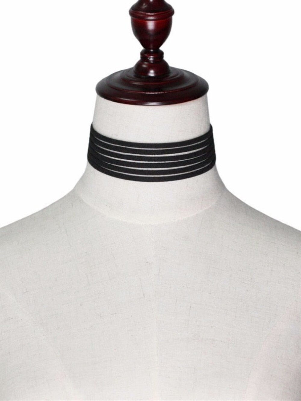 Striped Choker Necklace - Sleek Layered Design
